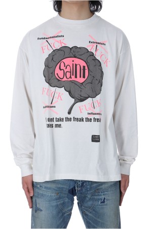 LS TEE / BRAIN / WHITE (SM-HR8-0000-036)