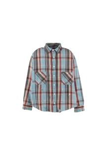 FLANNEL SHIRT / CHECK / BLUE (SM-HR8-0000-040)