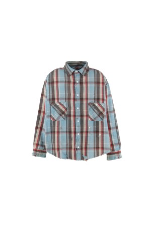 FLANNEL SHIRT / CHECK / BLUE (SM-HR8-0000-040)