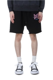 SWEAT SHORTS / RIBON SAINT / BLACK (SM-HR8-0000-059)