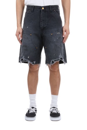 DOUBLE KNEE SHORTS / BLACK (SM-HR8-0000-071)