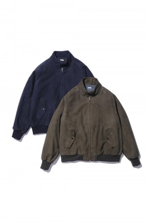 Suede leather Harrington Jacket - GREEN (25SAP-01-06H)