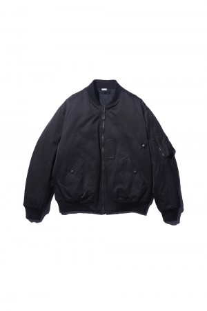 Vintage Silk Flight Jacket - BLACK (25SAP-01-15H)