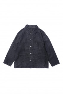 Vintage Black Linen Coverall - BLACK (25SAP-01-29H)