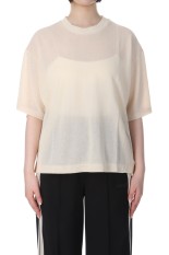 SHEER GAUZE HALF SLEEVE TEE - ECRU (25SMSCU01)