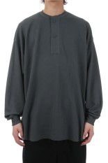 TECH THERMAL HENLEY L/S - CHARCOAL (BE-38025)