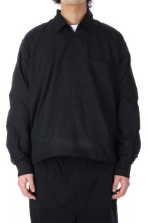 TECH HALF ZIP SHIRT L/S - BLACK (BE-39025)