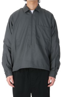 TECH HALF ZIP SHIRT L/S - CHARCOAL (BE-39025)