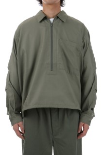 TECH HALF ZIP SHIRT L/S - WOLF GRAY (BE-39025)