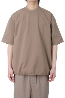 TECH DRAWSTRING S/S TEE - BEIGE (BE-41025)