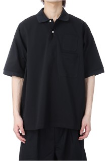 TECH POLO SHIRT W/POCKET S/S - BLACK (BE-37025)