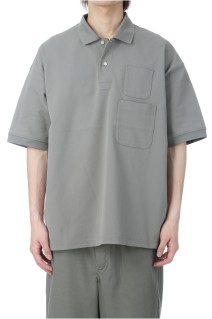 TECH POLO SHIRT W/POCKET S/S - WOLF GRAY (BE-37025)