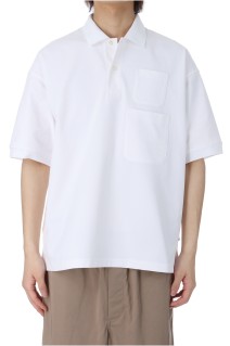 TECH POLO SHIRT W/POCKET S/S - WHITE (BE-37025)