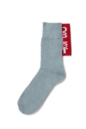 RECYCLE DENIM YARN SOCKS - INDIGO (25SS53SC33)