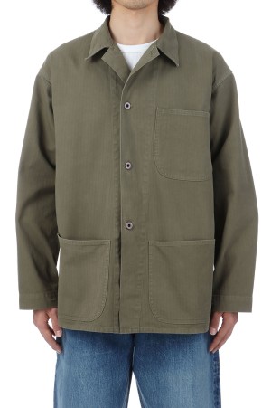 USMC P-47 HBT Jacket / Stone Wash - Dark Olive (JKLM-142-SW)