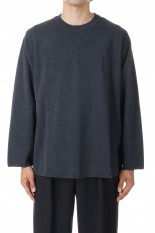 18G Anti-Pilling Milan Ribs Washable Wool Prime-Over Crew Neck Knit Pullover - CHARCOAL GRAY (11242361201)