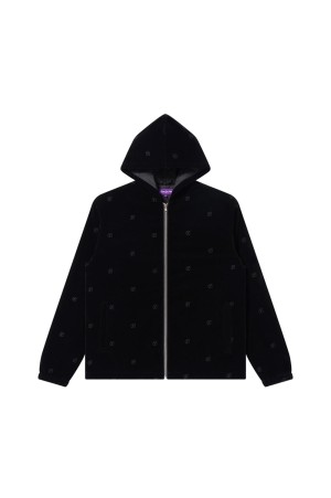 B EMBLEM PATTERNED JACKET - BLACK (BEPFW24OT22)