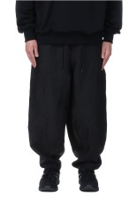 Back Satin Linen Cupro Parachute Pants - BLACK (GM251-40271)