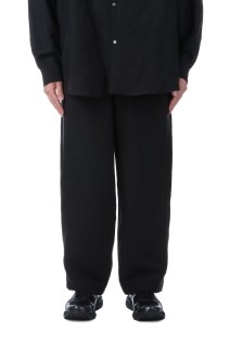 Linen Cupro Track Pants - BLACK (GM251-40258)