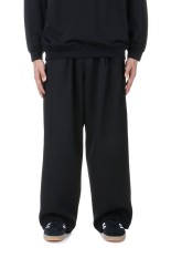 Scale Off Wool Wide Chef Pants - BLACK (GM251-40173B)