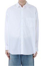 Broad L/S Oversized Regular Collar Shirt - WHITE (GM251-50001B)