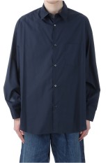 Broad L/S Oversized Regular Collar Shirt - NAVY (GM251-50001B)