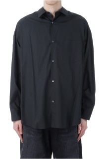 Broad L/S Oversized Regular Collar Shirt - BLACK (GM251-50001B)
