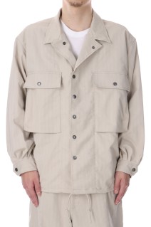 Herringbone Field Shirt Jacket - Light Beige (N25SA034)