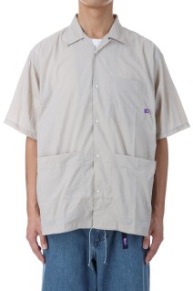 Nylon Taffeta Field S/S Shirt - Light Gray (N25SG055)