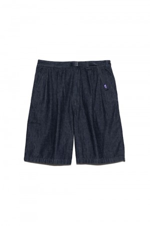 Denim Tuck Field Shorts - Indigo (N25SD098)