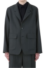 TOGGLE BUTTON JACKET / GREEN CHARCOAL (IH-25SS-J032-WR2)