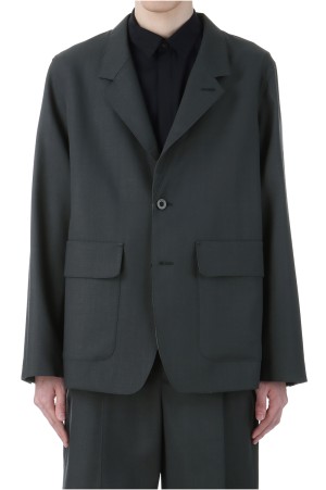 TOGGLE BUTTON JACKET / GREEN CHARCOAL (IH-25SS-J032-WR2)