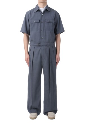 BUTTON UP JUMPSUIT / GRAY (IH-25SS-JS01-TKW)