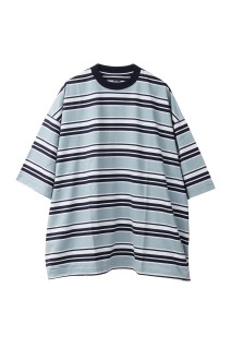 BALLOON BORDER T-SHIRT - BLUE x WHITE x D NAVY (25SS_04_31SSSH05-2)
