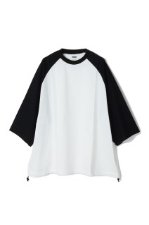 BALLOON RAGLAN SLEEVE T-SHIRT - OFF WHITE x BLACK (25SS_09_1007SSCST01)