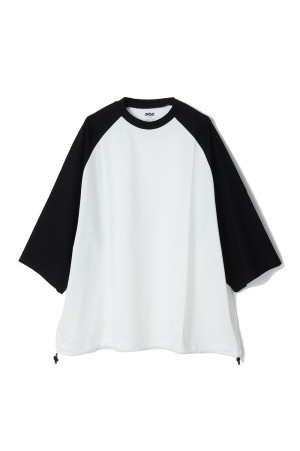 BALLOON RAGLAN SLEEVE T-SHIRT - OFF WHITE x BLACK (25SS_09_1007SSCST01)