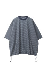 BALLOON BORDER SHORT SLEEVE T-SHIRT - NAVY x WHITE border (25SS_46_31SSSH05-3)