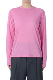 MODAL SILK JERSEY CREWNECK PULLOVER - FUCHSIA (KKAGGM0011)
