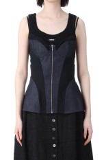 ORGANIC COTTON DENIM BUSTIER - INDIGO (FTC252-0102)