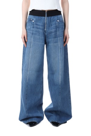 ORGANIC COTTON DENIM WIDE-LEG JEANS - INDIGO (FTC252-0602)