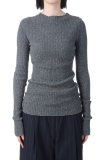 Boatneck Rib Knit -CHARCOAL GRAY (12510505)