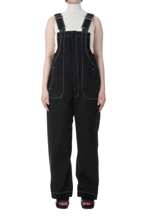 Frontzip Cotton Salopette -BLACK (12510306)