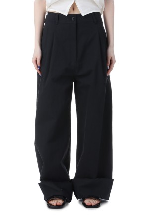 Cotton Wide Pants -BLACK(12510712)