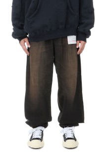 AMATEUR SEWN WIDE JEANS - BLACK (A14PT023)