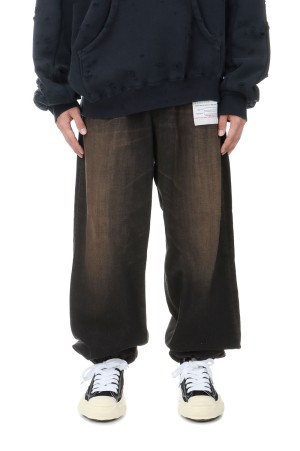 AMATEUR SEWN WIDE JEANS - BLACK (A14PT023)