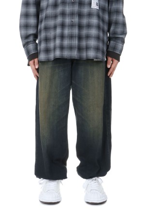 AMATEUR SEWN WIDE JEANS - INDIGO (A14PT023)