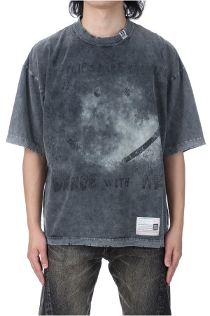 BLEACHED TEE - BLACK (A14TS622)