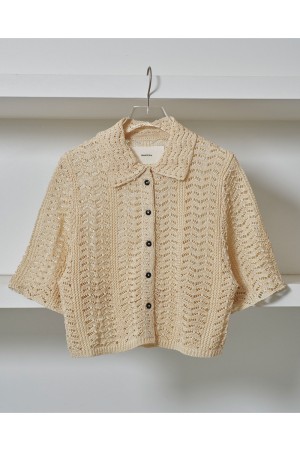 Lace Knit Shirts  -CREAM (12510516)