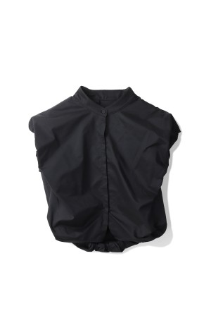 Puffshoulder Compact Shirts -BLACK (12510415)