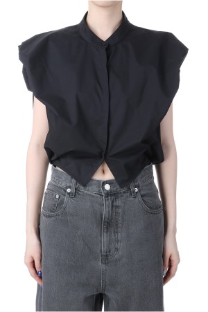 Puffshoulder Compact Shirts -BLACK (12510415)